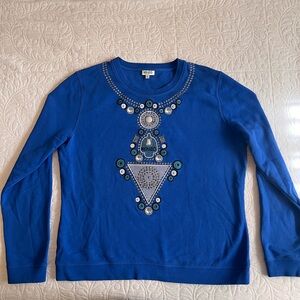 Kenzo Embroidered Blue Crewneck Long sleeve